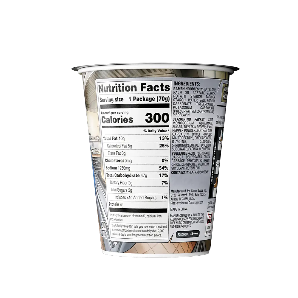 Gamer Soups Instant Noodles - CaseOh's Ray-Men (Single Cup) - Image 6