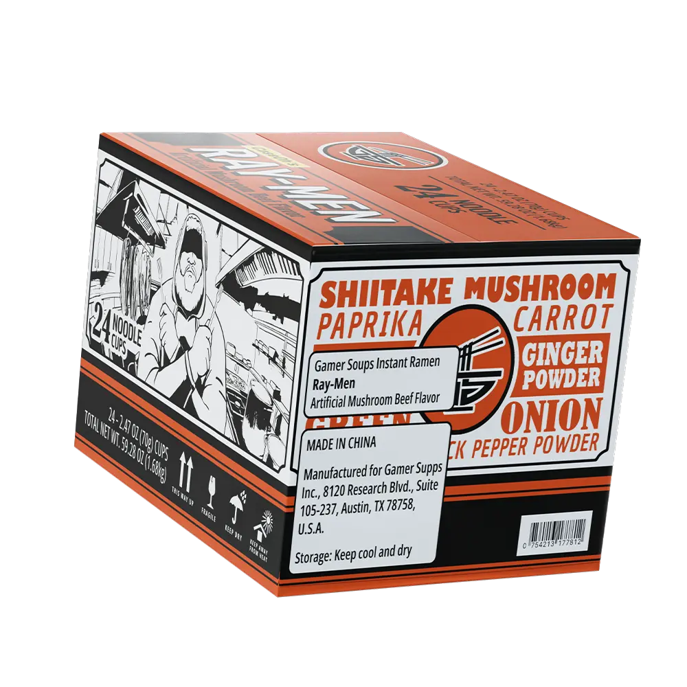 Gamer Soups Instant Noodles - CaseOh's Ray-Men (24 Cup Box) - Image 5